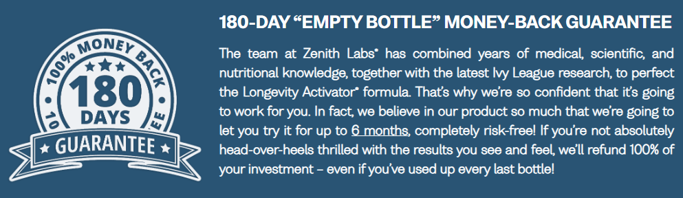 Longevity Activator Guarantee