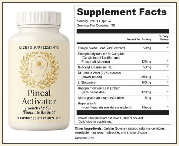 Pineal Activator Supplement Facts
